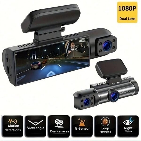 Dash Cam Doble Lente HD: Seguridad Total en Tu Auto